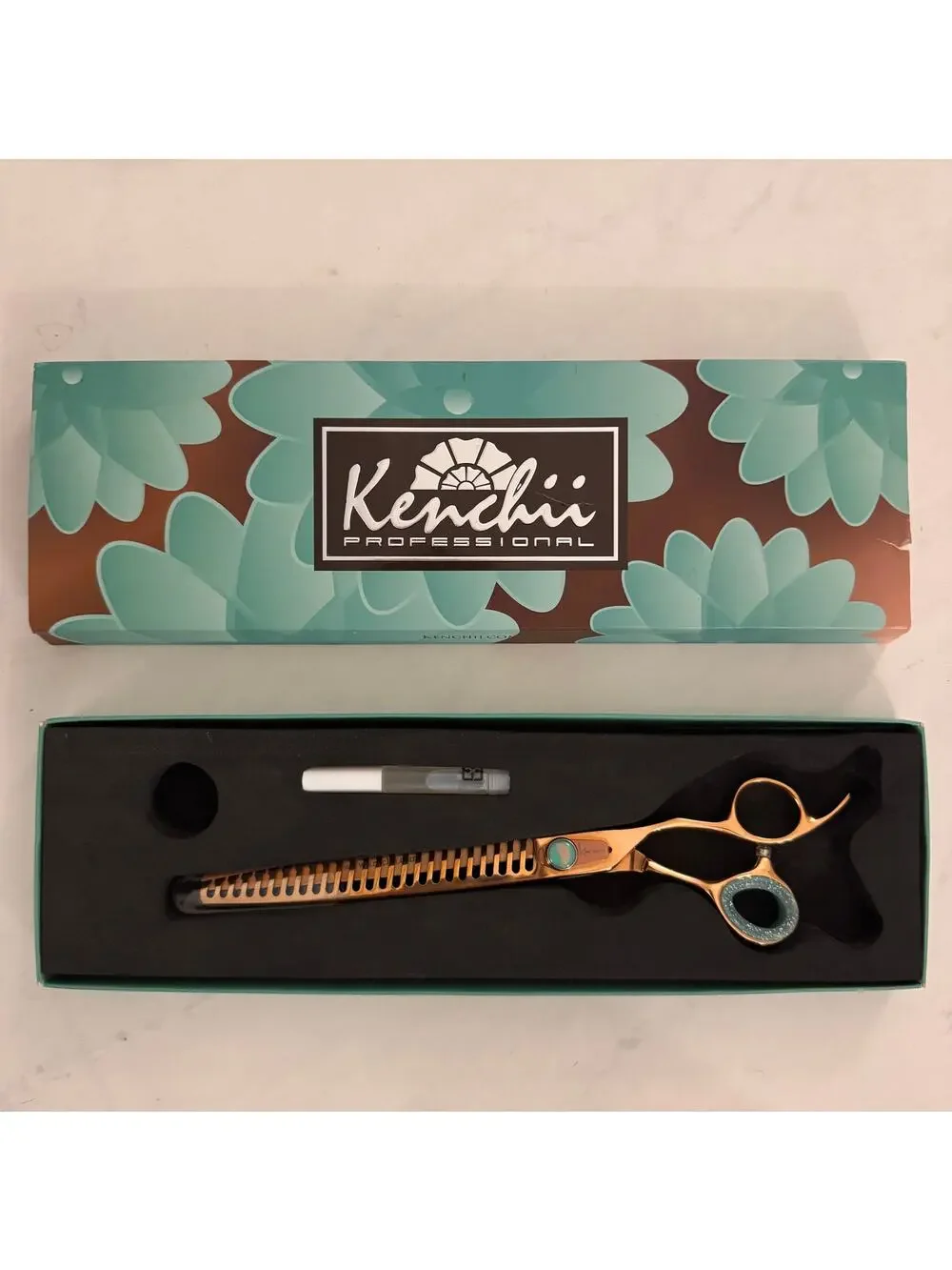 Kenchii Grooming Rose Swivel Thumb Line of Deluxe Shears 25T NEW